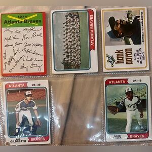 Vintage 1974 Atlanta Braves Baseball Cards